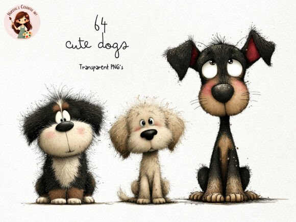 Download Cute Watercolor Dogs PNG Clipart - Dogs Collection