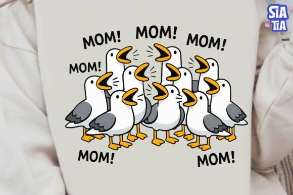 Download Funny Mom Seagulls PNG Clipart Design - Clipart design Collection